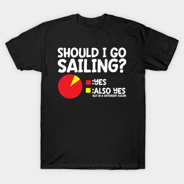 Should I Go Sailing? T-Shirt by thingsandthings